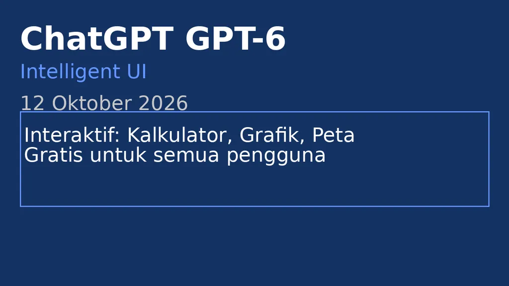 ChatGPT GPT-6 Hadir untuk Semua: Sekarang Jawaban Bisa Langsung Interaktif
